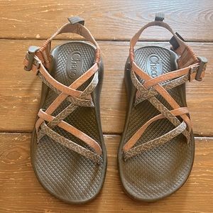 Girls Chacos Sandals-Pink and Gray-Size 2